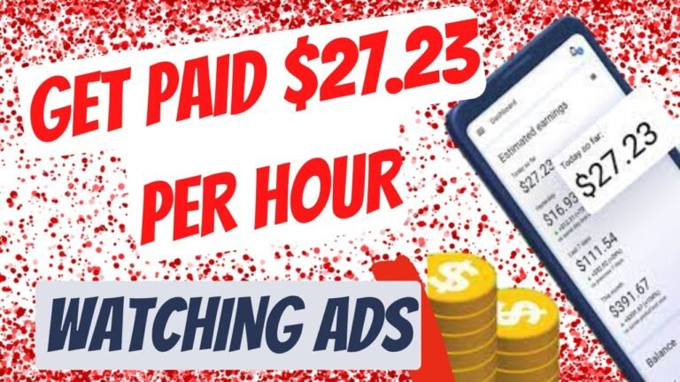 Earn .23 Every Hour By Watching Ads (How to make money online 2022)