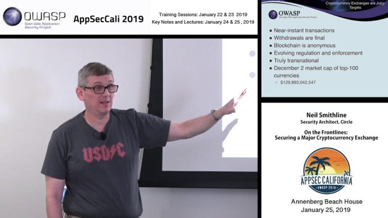 AppSecCali 2019 – On the Frontlines: Securing a Major Cryptocurrency Exchange